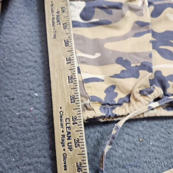 Baby Phat Pants Juniors 9 Beige Camo Cargo Straight Leg Beaded Embroidered - Picture 3 of 12